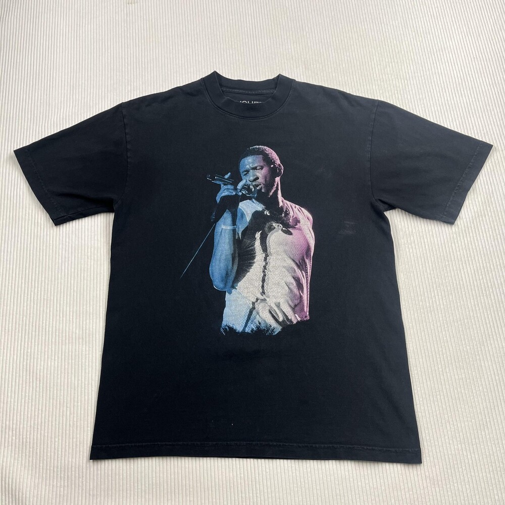 Usher Shirt Mens M Black My Way Las Vegas 2023 Graphic Tee Concert Tour Music